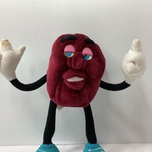 The California Raisins Plush  Applause Posable 7” Vintage 1987  Fruit Grapes